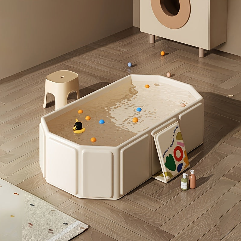 Collapsible Portable Bathtub Non-Slip Bottom, Odor Free Durable Foldable Bath Tub, Easy Storage Ideal for Small Space Home Bathroom Travel & Holiday Gift