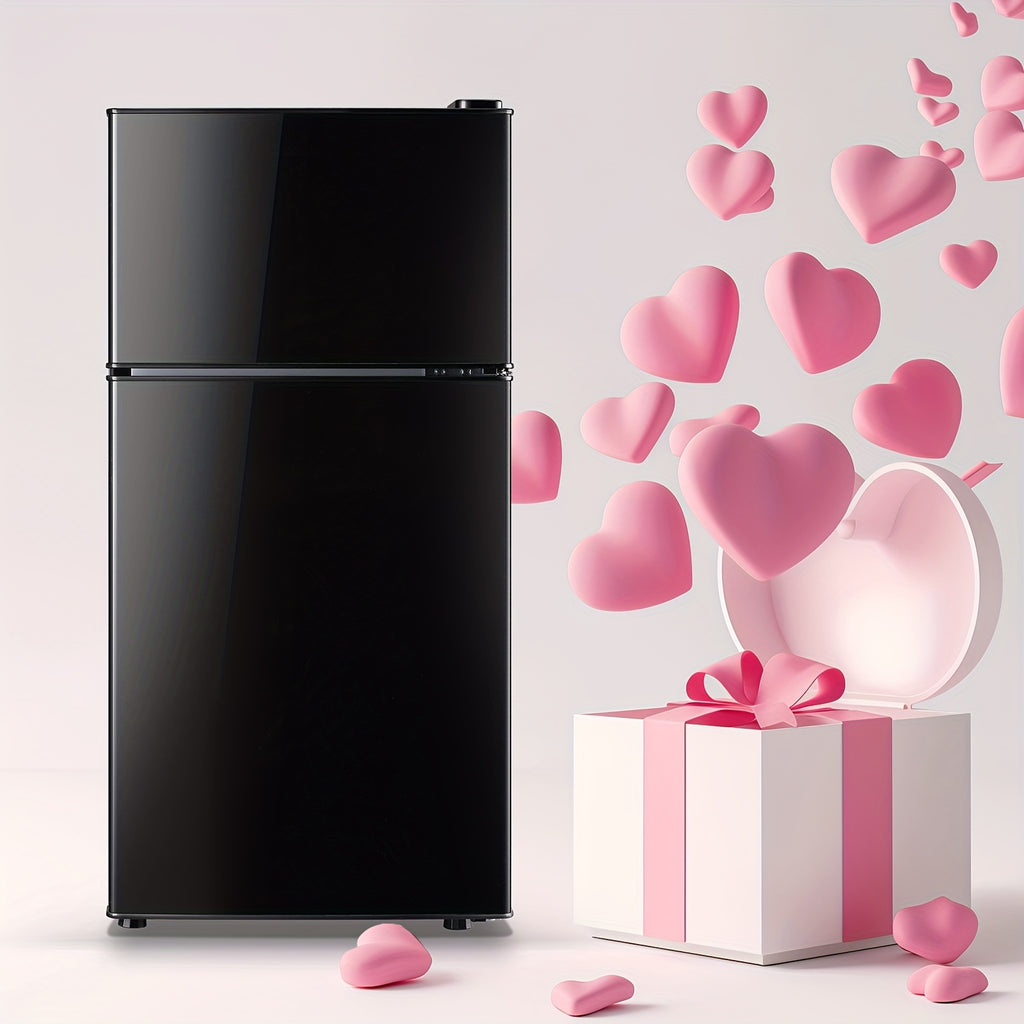 WANAI 3.2 Cu.Ft Single Door Mini Refrigerator, Adjustable Temp Compact Fridge Freezer with ABS Panel for Dorm Office Apartment Small Space