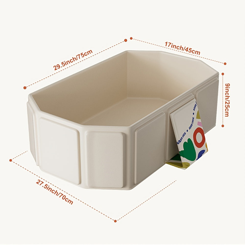 Collapsible Portable Bathtub Non-Slip Bottom, Odor Free Durable Foldable Bath Tub, Easy Storage Ideal for Small Space Home Bathroom Travel & Holiday Gift