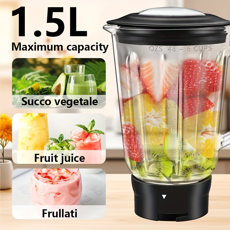 6-in-1 400W Electric Vertical Mixer, 6 Speed Pulse Control Stand Mixer, 6.3QT Stainless Steel Bowl with Dough Hook Egg Beater Juicer Meat Grinder Noodle Press Attachments