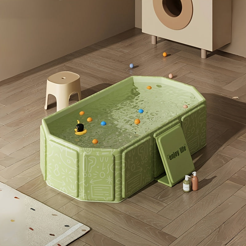 Collapsible Portable Bathtub Non-Slip Bottom, Odor Free Durable Foldable Bath Tub, Easy Storage Ideal for Small Space Home Bathroom Travel & Holiday Gift